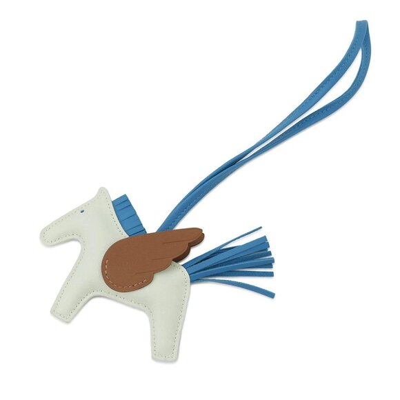 HERMES Rodeo Pegasus Size PM Lambskin Vert Fizz/Gold/Blue Zanzibar - Picture 1 of 7